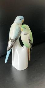 hollohaza parkieten porselein mint conditie vintage vogels, Ophalen of Verzenden, Nieuw, Dier
