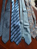 4 zijden heren stropdassen - nette staat, Kleding | Heren, Stropdassen, Ophalen of Verzenden, Gedragen, Blauw, Met patroon