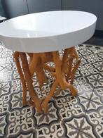 Bijzettafel boomstronken, Minder dan 55 cm, Gebruikt, Rond, Hout