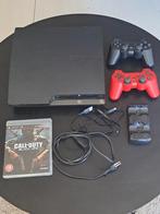 Playstation 3 slim, Ophalen of Verzenden, Gebruikt, Met 2 controllers, Slim