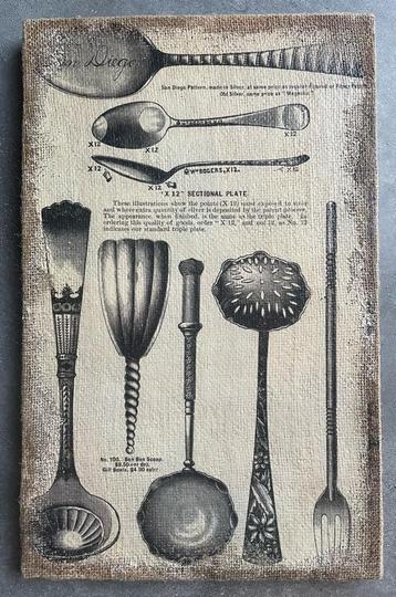 Decoratief jute wanddoek bestek NIEUW (keuken) beschikbaar voor biedingen