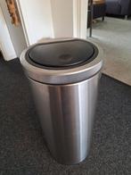 Brabantia Touch Bin Prullenbak, Huis en Inrichting, Woonaccessoires | Prullenbakken, Ophalen, Gebruikt, 20 tot 30 liter, Rvs