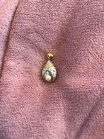 18K Gouden Hanger - Dubbelzijdig Draagbaar, Overige voorstellingen, Ophalen of Verzenden, Zo goed als nieuw, Met parel