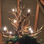 Edelhert Geweien Kroonluchter - Uniek Design, Overige materialen, Nieuw, LM Lighting, Ophalen of Verzenden
