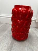 Vaas met hartjes, Huis en Inrichting, Woonaccessoires | Vazen, Ophalen of Verzenden, Nieuw, Rood