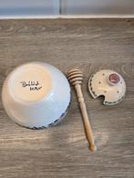 Antiek Honingpotje met Lepel en Theepot, Ophalen, Gebruikt