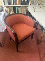 Stijlvolle fauteuil met houten frame, Minder dan 50 cm, Gebruikt, Minder dan 75 cm, Ophalen of Verzenden