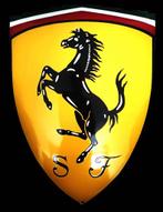 Ferrari Bord Schild Embleem Logo Emaille Formule1 56 x 43 cm, Ophalen, Zo goed als nieuw, Auto's