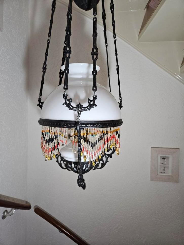 Antieke Petroleumlamp - In Hoogte Verstelbaar, Antiek en Kunst, Antiek | Lampen, Ophalen