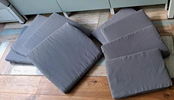 !!! 4x zit en rug kussen rechthoek grijs wasbare hoes rits ! beschikbaar voor biedingen