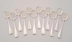 12x Verzilverde ijslepeltjes - model Hollands Glad, Verzenden