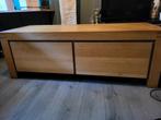 Massief Eiken TV Kast, Huis en Inrichting, Tafels | Salontafels, Gebruikt, 100 tot 150 cm, 50 tot 75 cm, Eikenhout