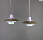 Formlight Deens design hanglampen in groen en paars, Mid century modern, Ophalen of Verzenden, Zo goed als nieuw, 75 cm of meer