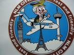 sticker oud NLM KLM Fokker vliegtuig F28 cityhopper retro, Verzenden, Zo goed als nieuw, Bedrijf of Vereniging