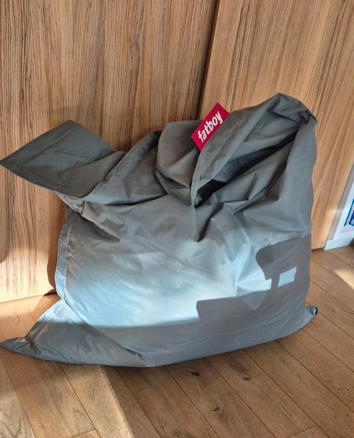 Grote originele Fatboy zitzak, grijs, gebruikt, Huis en Inrichting, Zitzakken, Gebruikt, Grijs, Ophalen