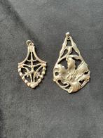 2 antiek zilveren Bloemenhangers, Antiek en Kunst, Ophalen of Verzenden, Zilver