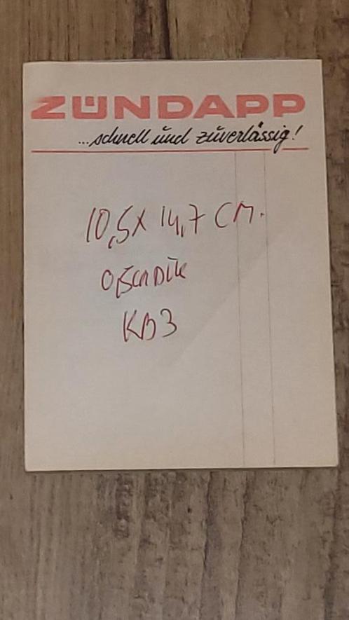 Zundapp notitieblok Duits in nette staat 3, Fietsen en Brommers, Handleidingen en Instructieboekjes, Zo goed als nieuw, Verzenden