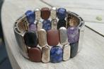 Brede Edelstenen Armband, Sieraden, Tassen en Uiterlijk, Armbanden, Overige materialen, Verzenden, Zo goed als nieuw, Met edelsteen