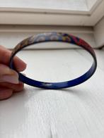 Emaille armband blauw Laurana (?) jaren 80 vintage, Ophalen of Verzenden, Zo goed als nieuw, Blauw