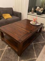 Mooie houten salontafel, Ophalen, 100 tot 150 cm, Eikenhout, 50 tot 100 cm