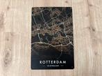 Vintage bord plattegrond van Rotterdam (20x30cm), Ophalen of Verzenden, Zo goed als nieuw, Overige typen