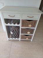 Witte kast met lades en wijnrek, Ophalen of Verzenden, Zo goed als nieuw, Landelijk