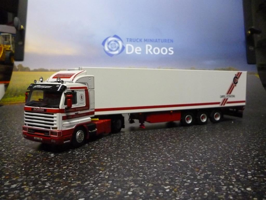 WSI Scania 143 Campbell International met certificaat, Ophalen of Verzenden, Nieuw, Bus of Vrachtwagen, Wsi