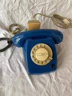 PTT telefoon vintage telefoon azuur blauw T-65, Gebruikt, Onbekend, Met draaischijf, Ophalen of Verzenden