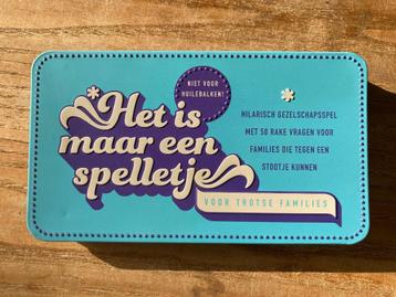Het is maar een spelletje - voor trotse families beschikbaar voor biedingen