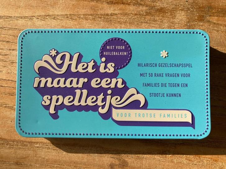 Het is maar een spelletje - voor trotse families, Hobby en Vrije tijd, Gezelschapsspellen | Kaartspellen, Gebruikt, Een of twee spelers