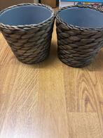 2 IKEA Druvfläder Bloempotten - Gevlochten, Tuin en Terras, Bloempotten, Ophalen, Overige materialen, Gebruikt, Rond