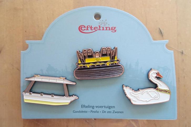 Efteling voertuigen set, Verzamelen, Efteling, Nieuw, Button of Speldje, Ophalen