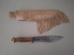 Trappersmes met Buckskin Schede - Handgemaakt, Ophalen of Verzenden
