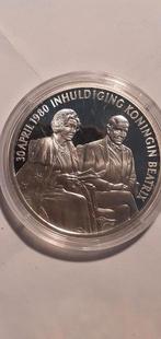 Inhuldiging Koningin Beatrix., Ophalen of Verzenden, Overige landen, Zilver
