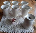 7 Albert Heijn mokken / bekers op voet, Gebruikt, -, -, Ophalen of Verzenden