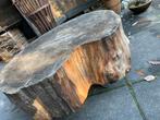 Te koop massief eiken boom tafel, Tuin en Terras, Ophalen of Verzenden, Zo goed als nieuw, Rechthoekig, Hout