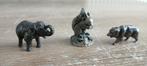 Wibor 95% tin eekhoorn olifant beer dieren beeldjes, Antiek en Kunst, Antiek | Tin, Ophalen of Verzenden