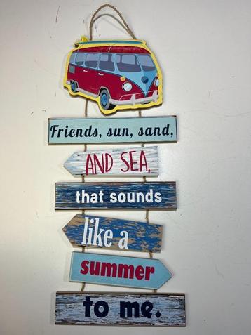 Tekstbord retro bus vw t1 look “Friends sun sand ”