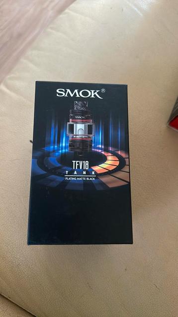 SMOK TFV18 Tank – Plating Matte Black (Nieuw in doos beschikbaar voor biedingen