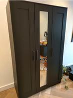 KOOPJE: Brimnes klerenkast wardrobe spiegel zwart Ikea 3deur, Ophalen, Kast, 50 tot 70 cm, 105 cm of meer