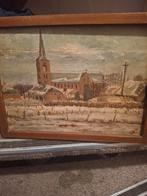 Schilderij: Winterlandschap met Kerk, Ophalen of Verzenden