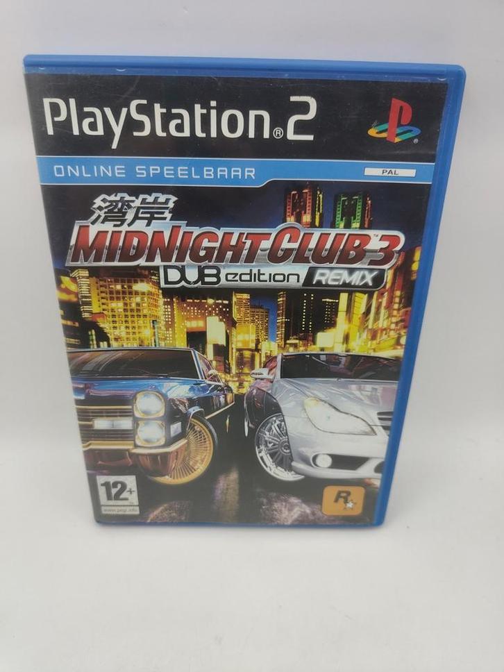 Midnight Club 3 DUB Edition Remix PS2, Spelcomputers en Games, Games | Sony PlayStation 2, Zo goed als nieuw, 1 speler, Vanaf 3 jaar