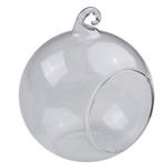 6 Stuks kerst - decoratie - glasbal met opening, Ophalen of Verzenden, Nieuw, Materiaal