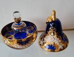 Murano bladgoud karaf met glazen, Antiek en Kunst, Antiek | Glas en Kristal, Ophalen of Verzenden