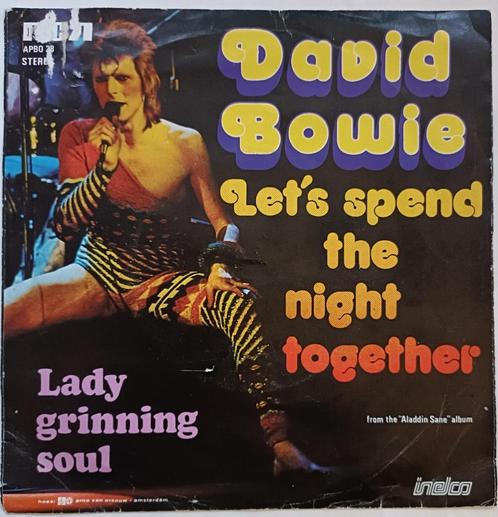 David Bowie Let's Spend The Night Together NL 7" mooie staat, Cd's en Dvd's, Vinyl | Rock, Gebruikt, Poprock, Overige formaten