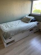 Kajuitbed lodge wit grenen 90x200, Kinderen en Baby's, Kinderkamer | Bedden, Ophalen, 85 tot 100 cm, Zo goed als nieuw, Matras