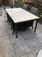Natuurstenen buitentafel, Tuin en Terras, Tuintafels, Ophalen, Gebruikt, Rechthoekig, Overige materialen