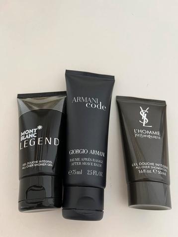 Set douchegel YSl, montblanc en aftershave Armani 