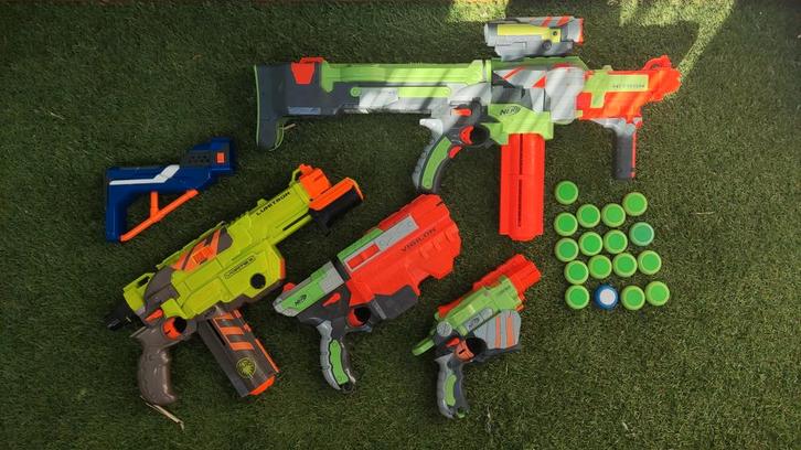 Nerf Vortex Collectie - Nitron, Lumitron, Proton, Kinderen en Baby's, Speelgoed | Buiten | Actiespeelgoed, Gebruikt, Ophalen of Verzenden