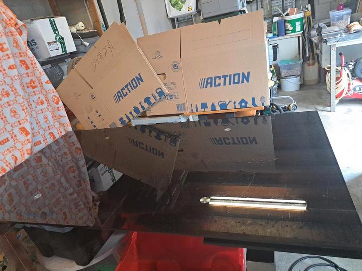 Glazen eettafel, Huis en Inrichting, Tafels | Eettafels, Gebruikt, 50 tot 100 cm, 150 tot 200 cm, Rechthoekig, Ophalen of Verzenden